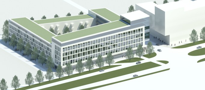 Neubau eines Büro- und Wohngebäudes, Oststadt, Karlsruhe || Projektstudie