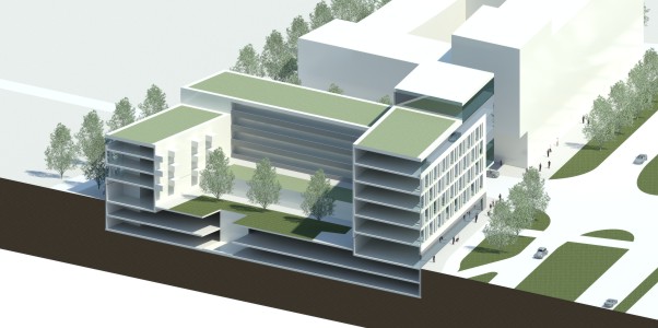 Neubau eines Büro- und Wohngebäudes, Oststadt, Karlsruhe || Projektstudie